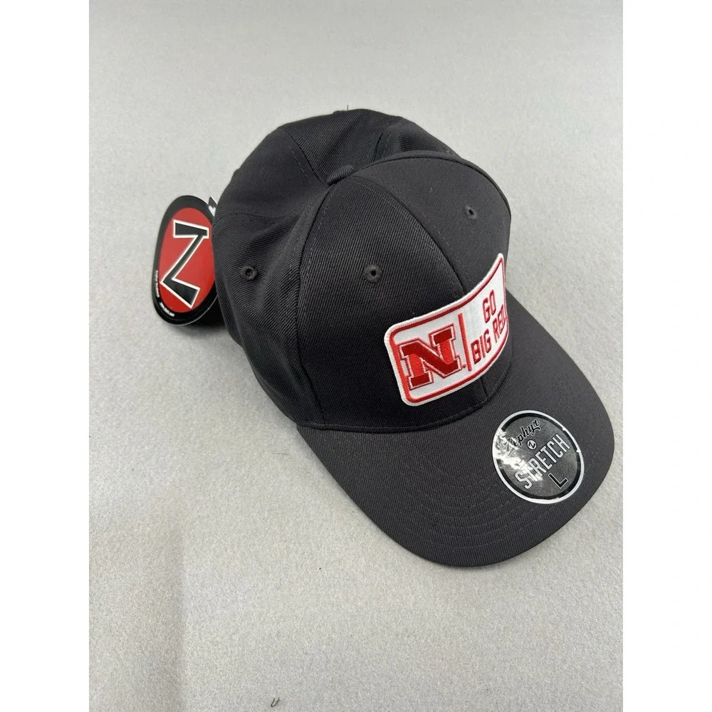 NWT Zephyr Nebraska Huskers NCAA  Go Big Red Stretch Large Hat Cap